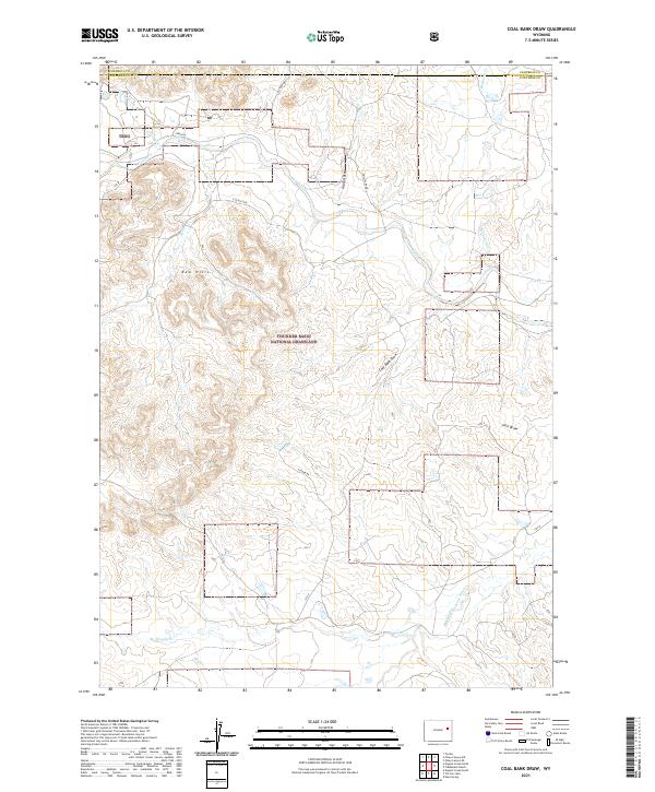 Coal Bank Draw, WY — USGS 7.5-minute topo (2021)
