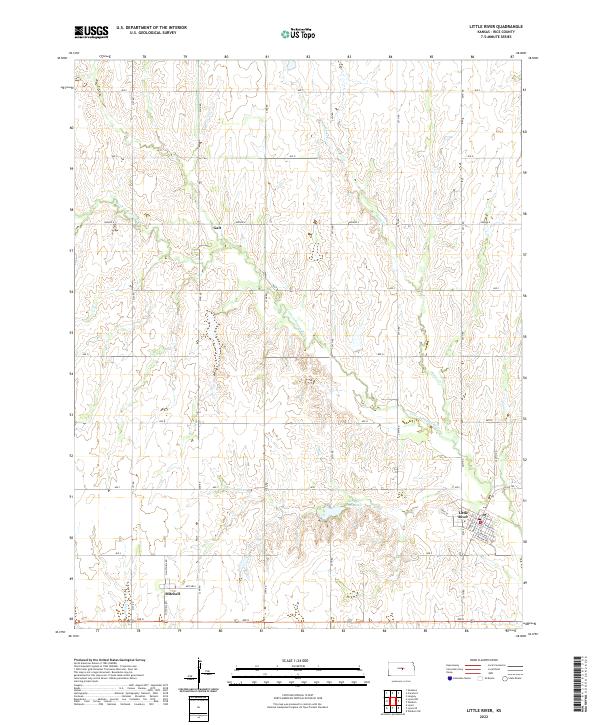 Little River, KS — USGS 7.5-minute topo (2022)