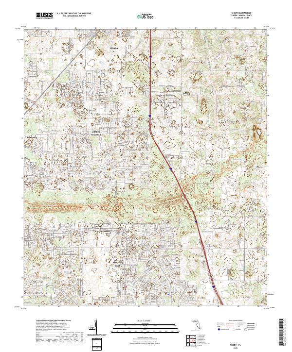 Shady, FL — USGS 7.5-minute topo (2024)