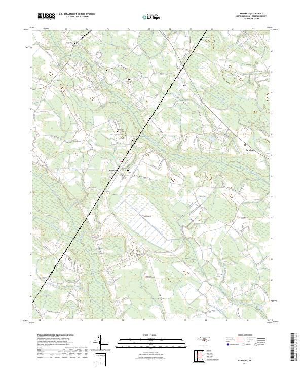 Rennert, NC — USGS 7.5-minute topo (2022)