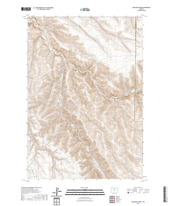 Lone Rock Creek, OR — USGS 7.5-minute topo (2024)