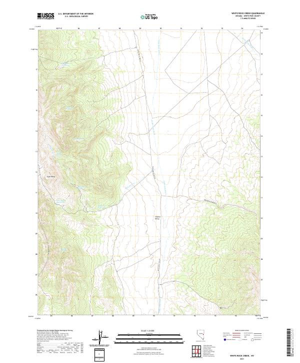 White Rock Creek, NV — USGS 7.5-minute topo (2021)