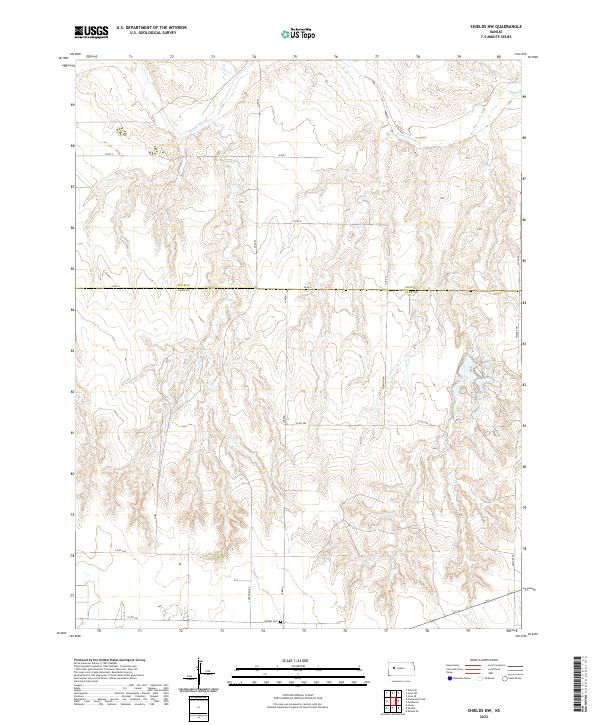 Shields NW, KS — USGS 7.5-minute topo (2022)