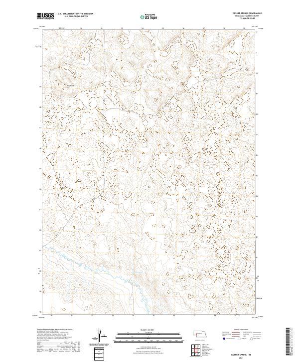 Gusher Spring, NE — USGS 7.5-minute topo (2021)