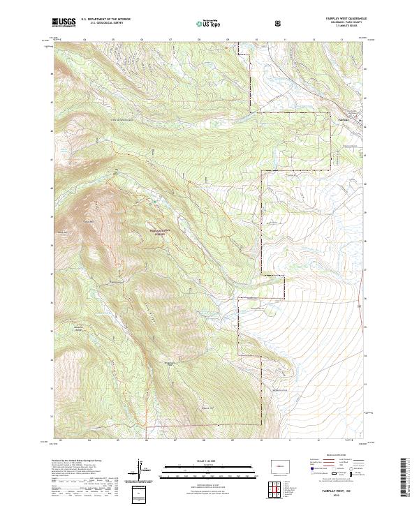 Fairplay West, CO — USGS 7.5-minute topo (2022)