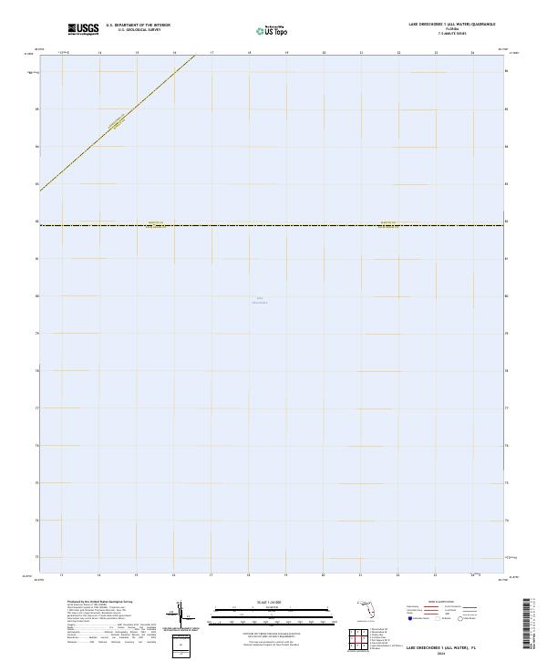 Lake Okeechobee 1 (All Water), FL — USGS 7.5-minute topo (2024)