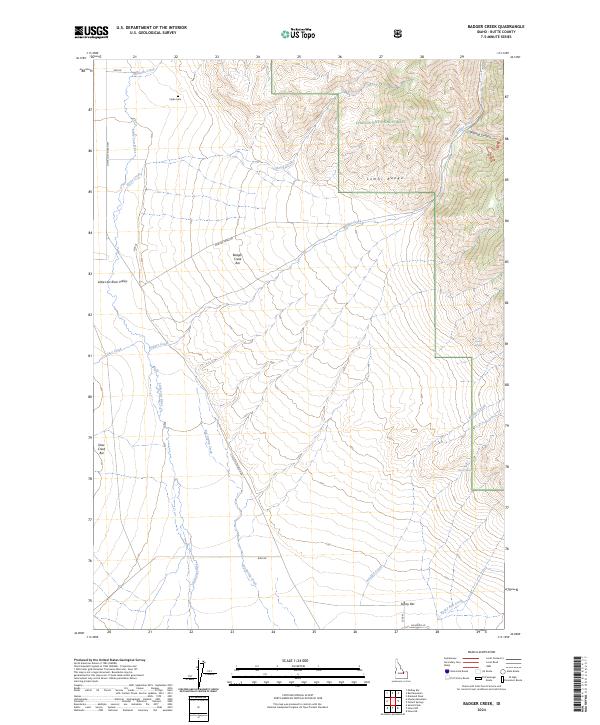 Badger Creek, ID — USGS 7.5-minute topo (2024)