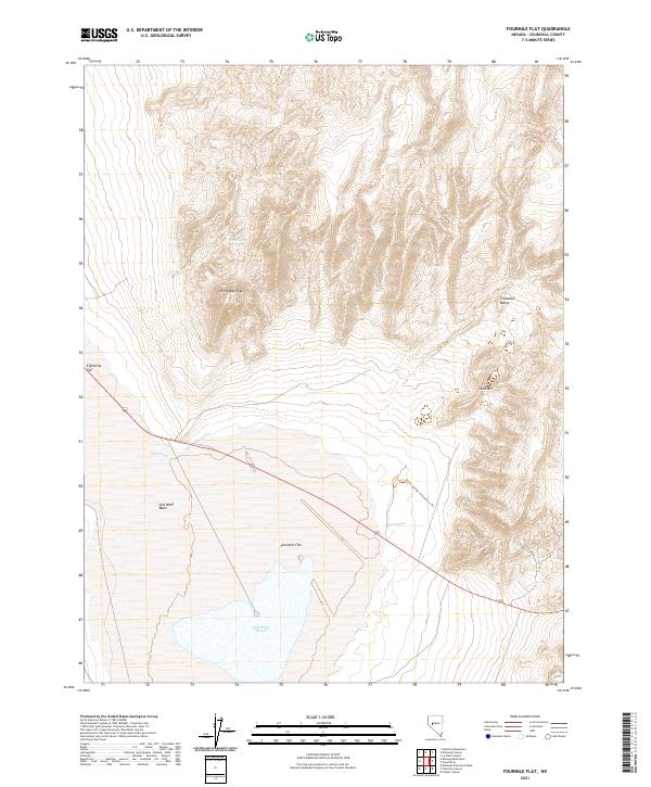 Fourmile Flat, NV — USGS 7.5-minute topo (2021)