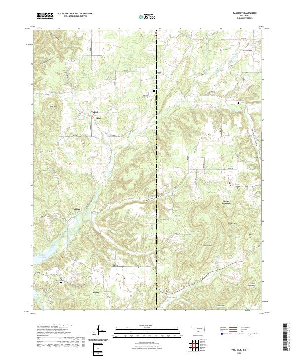 Tailholt, OK — USGS 7.5-minute topo (2022)