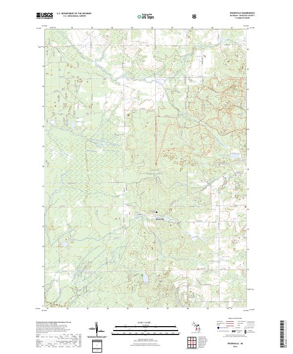Woodville, MI — USGS 7.5-minute topo (2023)