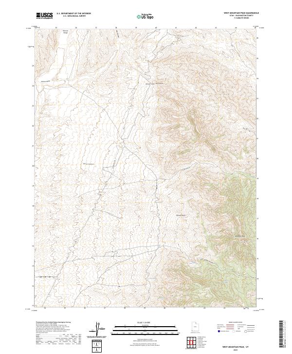 West Mountain Peak, UT — USGS 7.5-minute topo (2023)