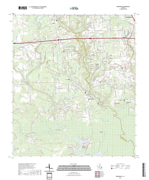Springfield, LA — USGS 7.5-minute topo (2024)