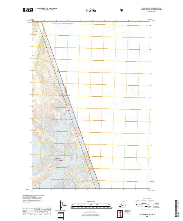 Taku River A-4 SE, AK-BC — USGS 7.5-minute topo (2021)