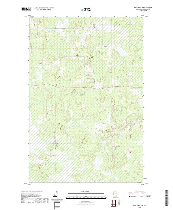 Split Rock Lake, MN — USGS 7.5-minute topo (2022)