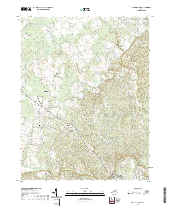 Germanna Bridge, VA — USGS 7.5-minute topo (2022)