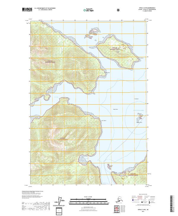 Sitka C-5 SW, AK — USGS 7.5-minute topo (2021)
