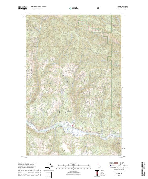 Calder, ID — USGS 7.5-minute topo (2024)