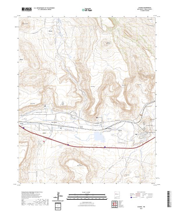 Laguna, NM — USGS 7.5-minute topo (2023)