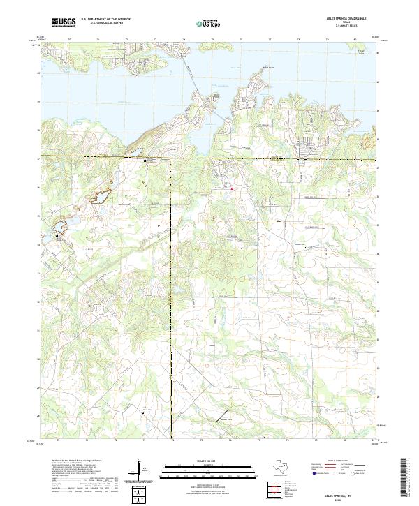 Ables Springs, TX — USGS 7.5-minute topo (2022)