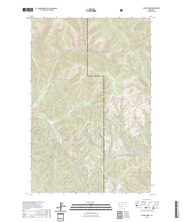 Lupine Creek, MT — USGS 7.5-minute topo (2024)