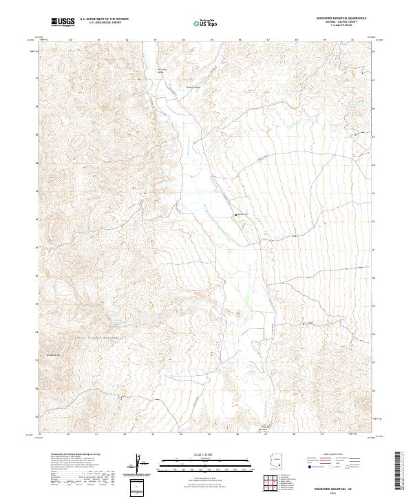 Wildhorse Mountain, AZ — USGS 7.5-minute topo (2021)