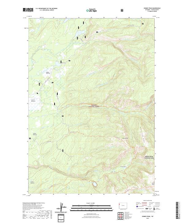 Hominy Peak, WY — USGS 7.5-minute topo (2021)