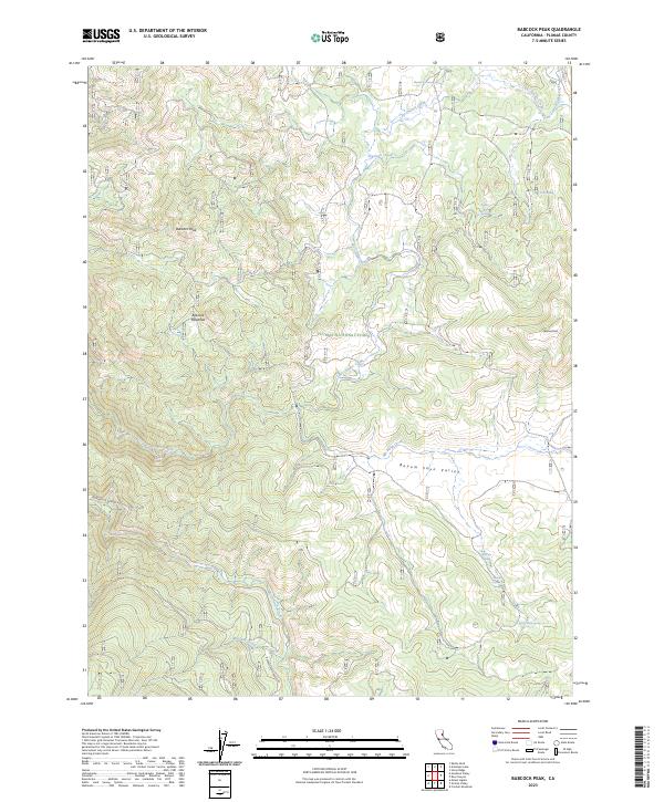 Babcock Peak, CA — USGS 7.5-minute topo (2023)