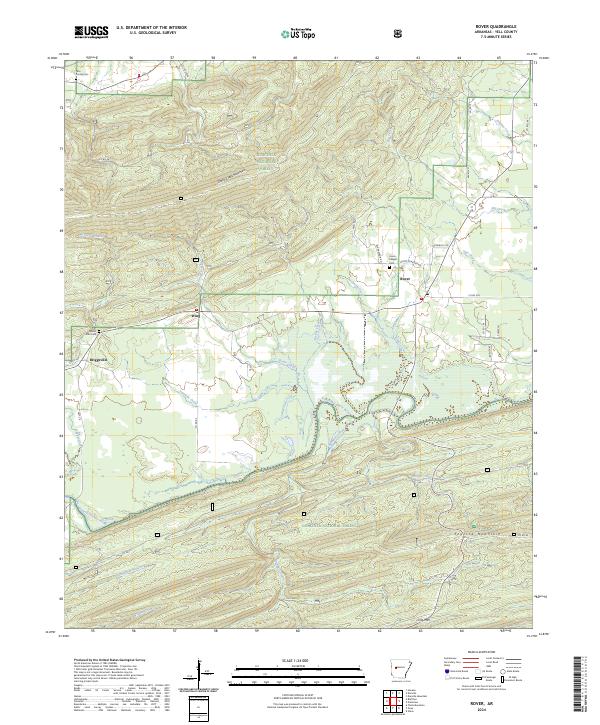 Rover, AR — USGS 7.5-minute topo (2024)