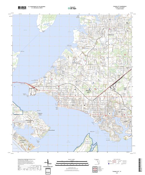 Panama City, FL — USGS 7.5-minute topo (2025)