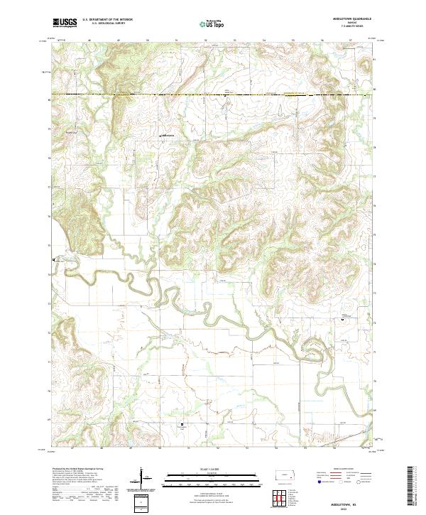 Middletown, KS — USGS 7.5-minute topo (2022)
