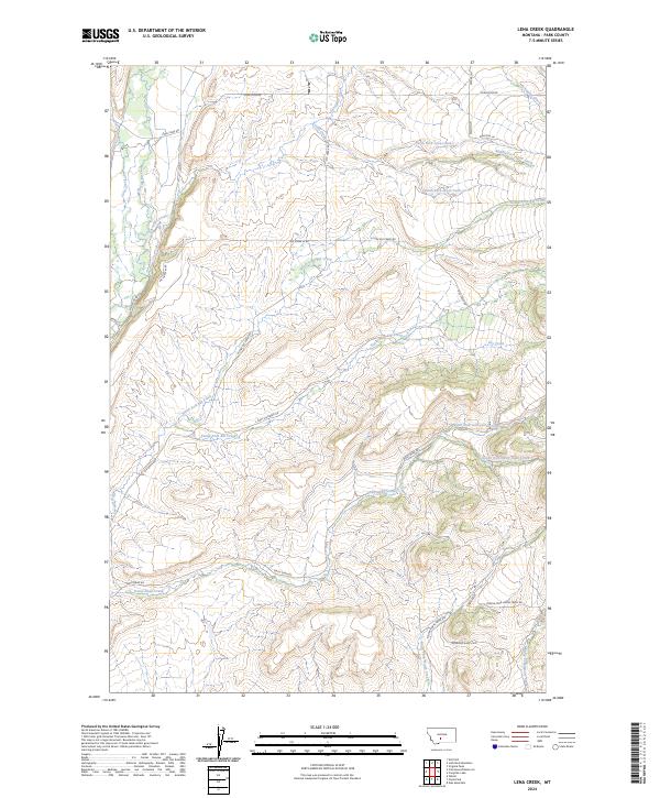 Lena Creek, MT — USGS 7.5-minute topo (2024)