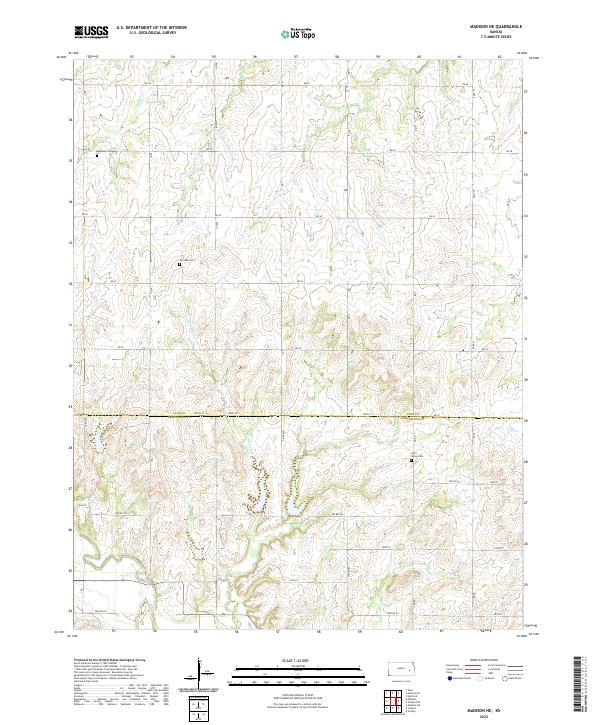 Madison NE, KS — USGS 7.5-minute topo (2022)