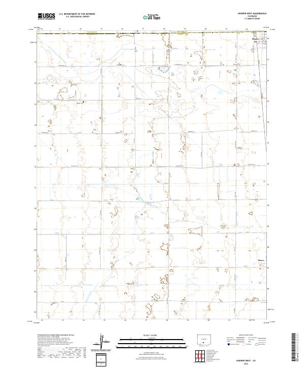 Hooper West, CO — USGS 7.5-minute topo (2022)