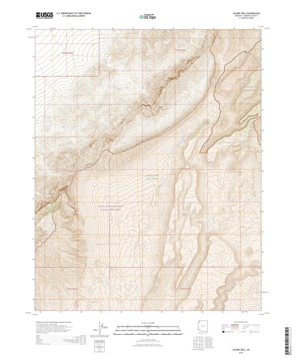 Jacobs Well, AZ — USGS 7.5-minute topo (2026)