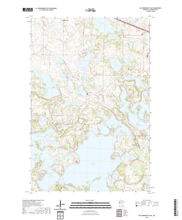 Big Cormorant Lake, MN — USGS 7.5-minute topo (2022)