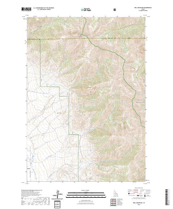 Bell Mountain, ID — USGS 7.5-minute topo (2024)
