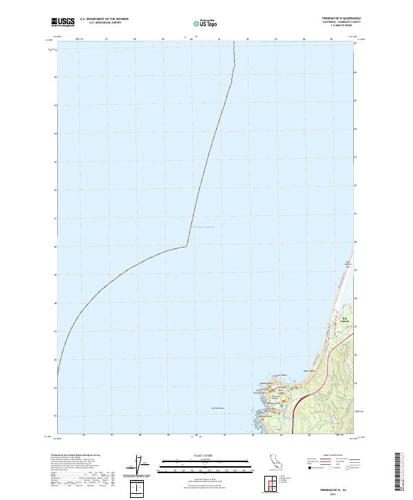 Trinidad OE N, CA — USGS 7.5-minute topo (2021)