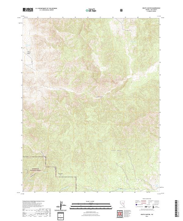 Heath Canyon, NV — USGS 7.5-minute topo (2021)