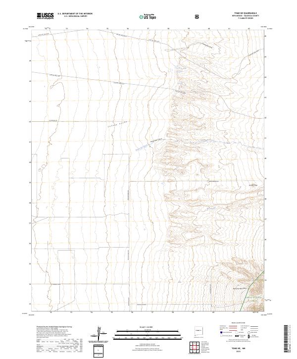 Tome NE, NM — USGS 7.5-minute topo (2023)