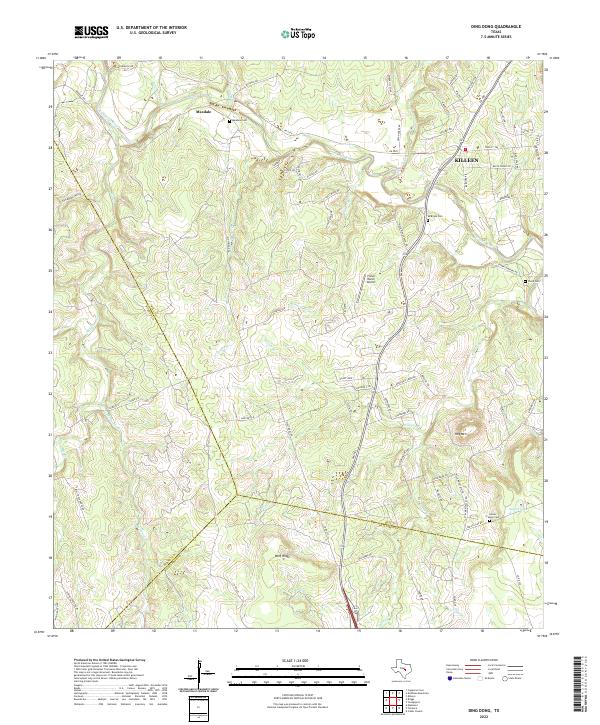 Ding Dong, TX — USGS 7.5-minute topo (2022)