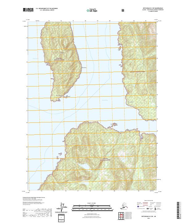 Ketchikan B-3 SW, AK — USGS 7.5-minute topo (2021)