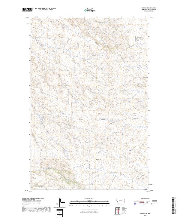 Hodges SE, MT — USGS 7.5-minute topo (2024)