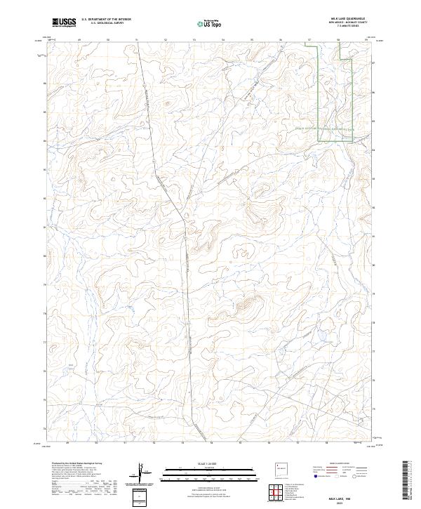 Milk Lake, NM — USGS 7.5-minute topo (2023)