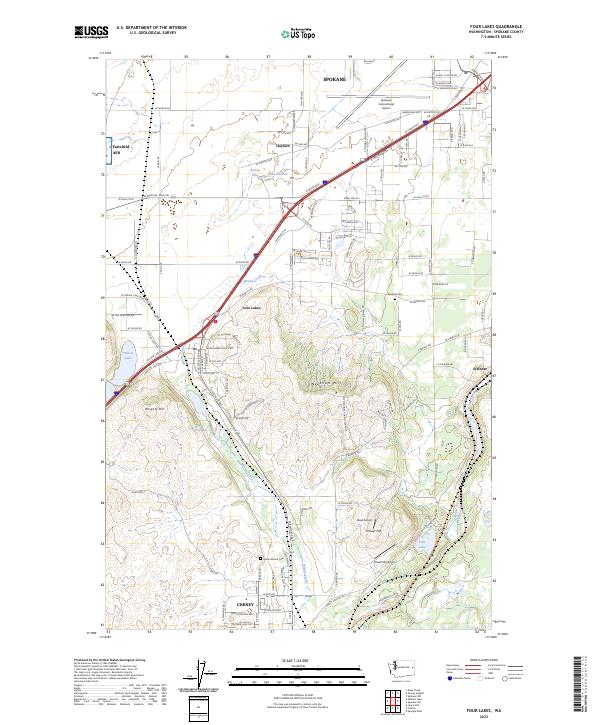 Four Lakes, WA — USGS 7.5-minute topo (2023)