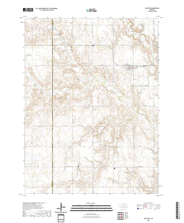 Holstein, NE — USGS 7.5-minute topo (2021)