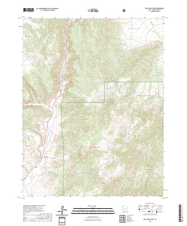 Bull Rush Peak, UT — USGS 7.5-minute topo (2023)