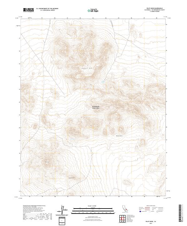Pilot Knob, CA — USGS 7.5-minute topo (2021)