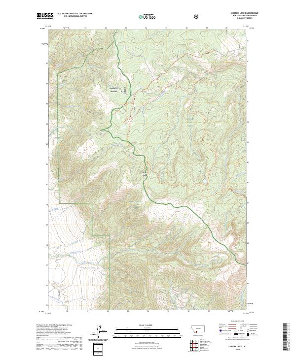 Cherry Lake, MT — USGS 7.5-minute topo (2024)