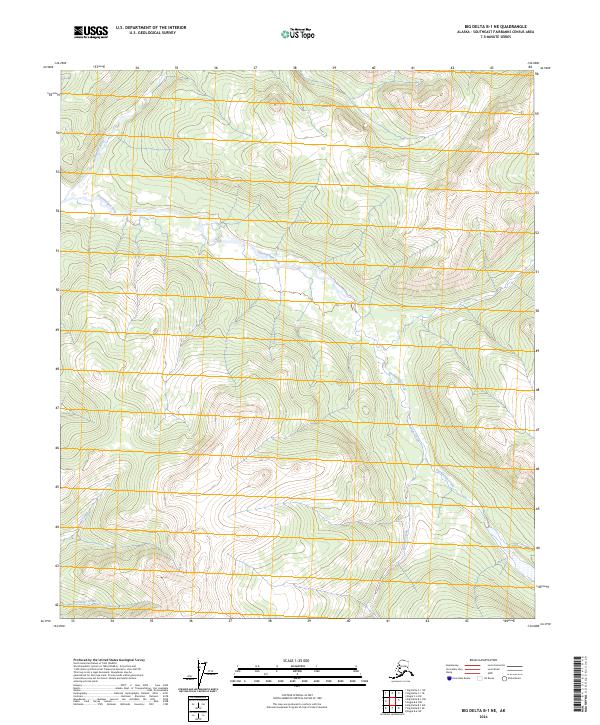 Big Delta B-1 NE, AK — USGS 7.5-minute topo (2024)