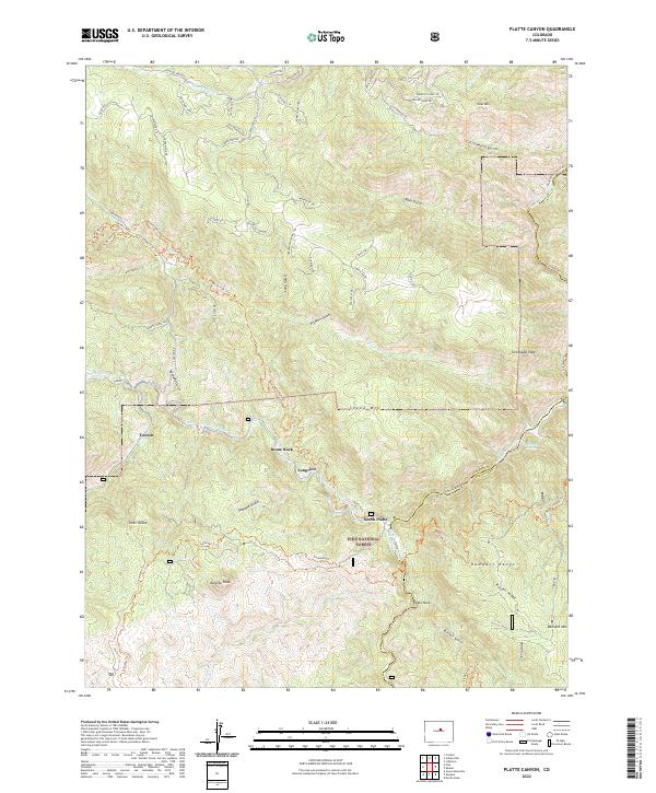 Platte Canyon, CO — USGS 7.5-minute topo (2022)